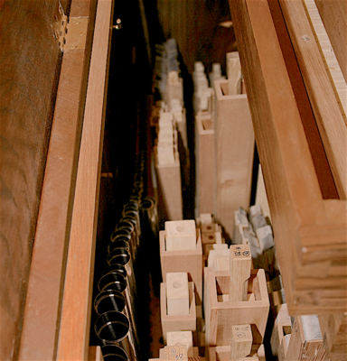 Truhenorgel - organo cassapanca 5/II+P